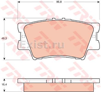 Колодки торм TOYOTA RAV4 06-/CAMRY V40/V50/RAV4 14- зад REMSA GDB3426